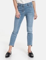 GERRY WEBER Dames Jeans Best4me met een laserpatch-look Blue Denim mit Use-42