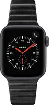 LAUT Links Roestvrij Staal Bandje Geschikt voor Apple Watch Series 7 (45 mm) - Zwart
