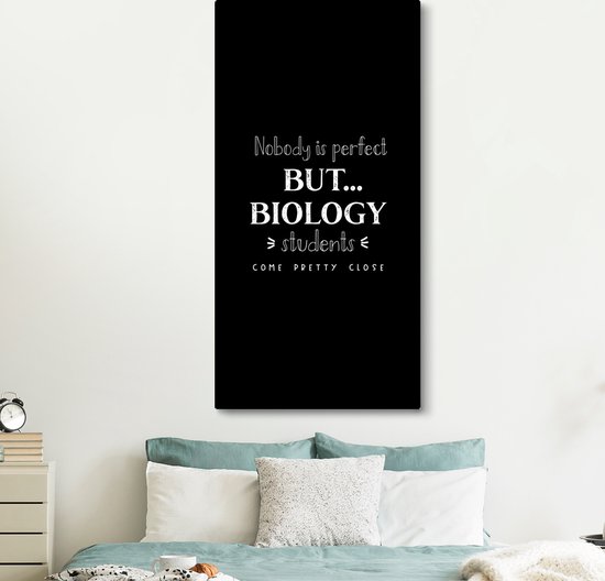 Peinture sur toile 80x160 cm - Décoration murale Citation - Biologie - Étudiants - Décoration murale murale salon - Décoration chambre - Accessoires de chambre - Peintures
