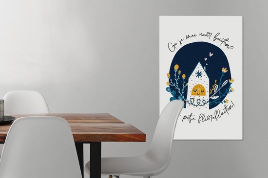 Peinture sur toile Allez-vous dehors ? - Proverbes - Citations - 60x90 cm - Décoration murale