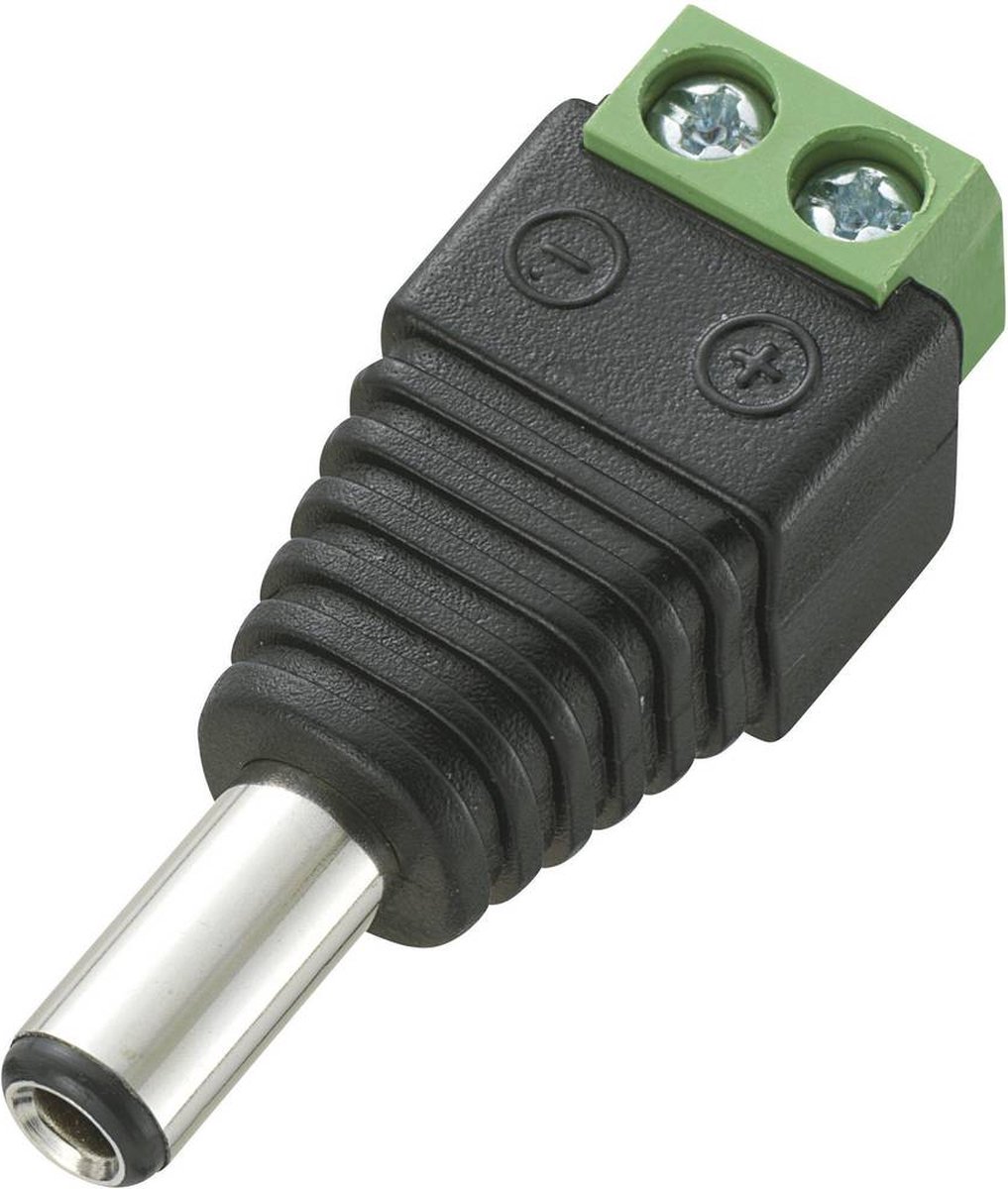 TRU COMPONENTS DC-13M Laagspannings-connector Stekker, recht 5.5 mm 2.5 mm 1 stuk(s)