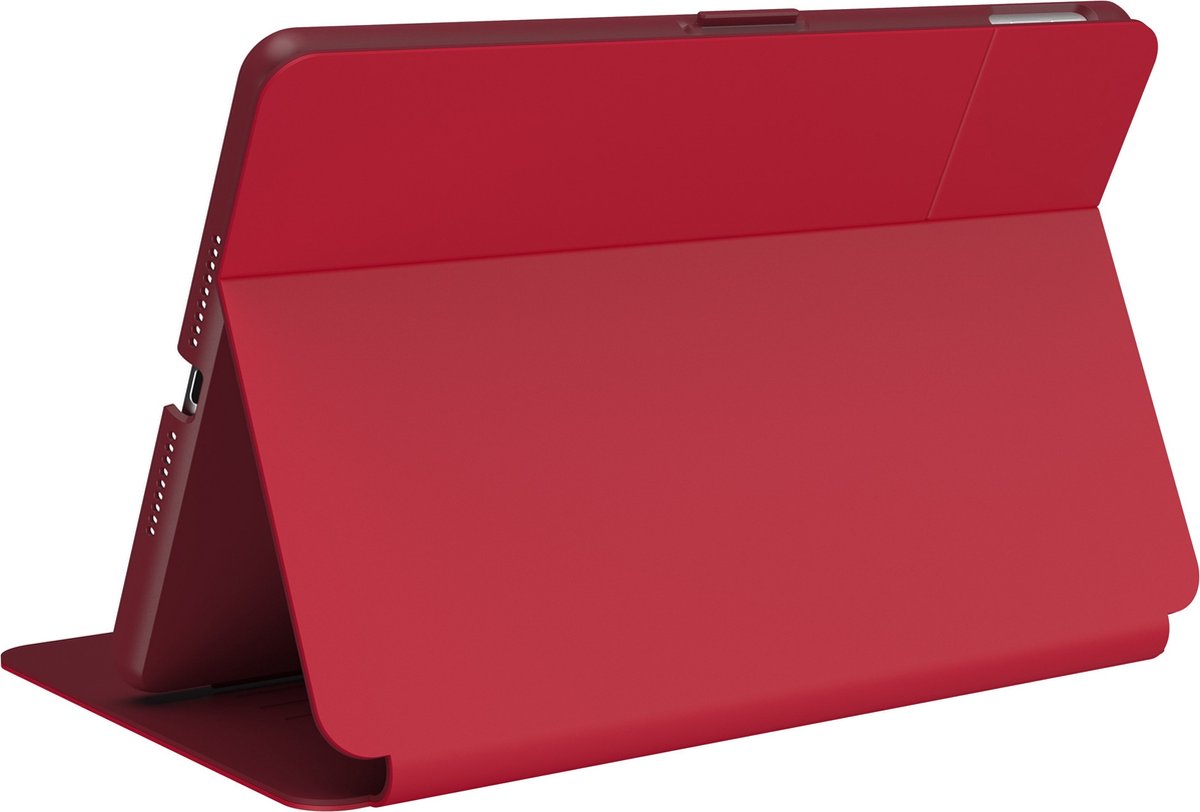 Apple iPad 8 10.2 (2020) Hoes - Speck - Balance Folio Serie - Kunstlederen Bookcase - Dark Poppy Red - Hoes Geschikt Voor Apple iPad 8 10.2 (2020)