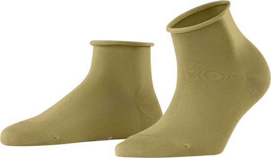 FALKE Cotton Touch damessokken - olijfgroen (olive) - Maat: 35-38