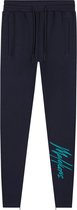 Malelions Junior Signature Trackpants - Navy/Turquoise