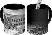 Magische Mok - Foto op Warmte Mok - Zwart-wit tekening van het Colosseum in Rome - 350 ML - Uitdeelcadeautjes