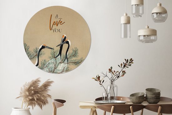 Wall Circle - Wall Circle Indoor - Je t'aime - Citations - Proverbes - Amour - ⌀ 150 cm - Décoration murale - Peintures Ronds