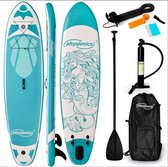 Physionics Stand Up SUP Board - Paddle Board - Opblaasbaar - Mint groen Nymph - Complete Set - 305cm
