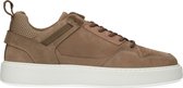 Manfield - Heren - Taupe leren sneakers - Maat 44