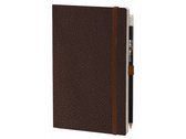 notitieboek Leatherlike 21 x 13 cm papier bruin 2-delig