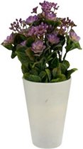 kunstplant 10 x 22 cm wit/groen/roze