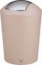 afvalemmer Marta 1,7 liter 15 x 21 cm crÃ¨me/zilver