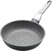koekenpan 20 cm aluminium/RVS grijs/zilver