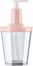 zeepdispenser Flow organisch 250 ml roze/transparant