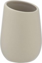 tandenborstelhouder Badi 8 x 11 cm keramiek beige