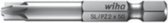 bit Professional 1/4" SL/PZ2 x 50 mm staal zilver