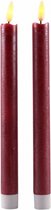 dinerkaarsen Fade led 25,5 cm wax rood 2 stuks