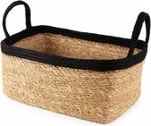 opbergmand Tahna 29 x 20 x 15 jute naturel/zwart