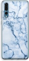 Case Company® - Huawei P20 Pro hoesje - Blauw marmer - Soft Cover Telefoonhoesje - Bescherming aan alle Kanten en Schermrand