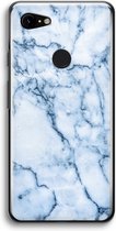 Case Company® - Google Pixel 3 hoesje - Blauw marmer - Soft Cover Telefoonhoesje - Bescherming aan alle Kanten en Schermrand