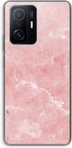 Case Company® - Xiaomi 11T Pro hoesje - Roze marmer - Soft Cover Telefoonhoesje - Bescherming aan alle Kanten en Schermrand