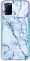 Case Company® - Oppo A52 hoesje - Blauw marmer - Soft Cover Telefoonhoesje - Bescherming aan alle Kanten en Schermrand