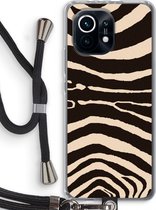 Case Company® - Xiaomi Mi 11 hoesje met Koord - Arizona Zebra - Telefoonhoesje met Zwart Koord - Bescherming aan alle Kanten en Over de Schermrand
