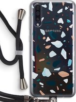 Case Company® - Samsung Galaxy A50 hoesje met Koord - Terrazzo N°13 - Telefoonhoesje met Zwart Koord - Bescherming aan alle Kanten en Over de Schermrand