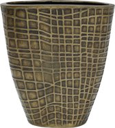 PTMD Selvas Ovale Bloempot - 30 x 10 x 35 cm - Metaal - Goud