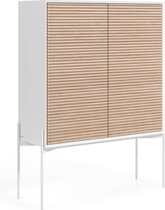 Kave Home - Dressoir Marielle van essenhout met witte lak 107 x 140 cm