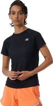 New Balance Impact Run SS Dames - sportshirts - zwart/wit - maat XL