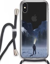 Case Company® - iPhone XS Max hoesje met Koord - Wanderlust - Telefoonhoesje met Zwart Koord - Extra Bescherming aan alle Kanten en Over de Schermrand