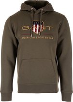 Gant Heren Archive Shield Hoodie Groen maat XXXL