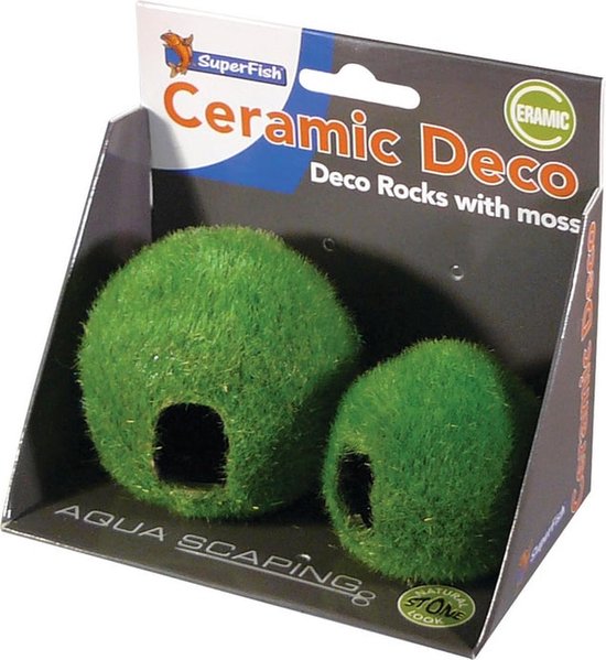 Superfish Decor Home Bol Met Mos Bruin Groen 2 stuks