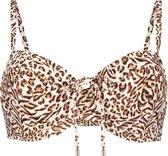 Leopard Love beugel bikinitop Dierenprint, Bruin, Wit maat 40B (80B)