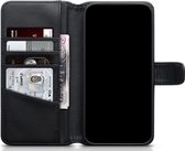 Étui iPhone 12 Pro Max Bookcase hoesje - CaseBoutique - Zwart uni - Cuir