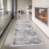 Magic Floor - Tapijt - Vloerkleed - Yasmin 1391A - Zwart - Acryl - (150x80cm)