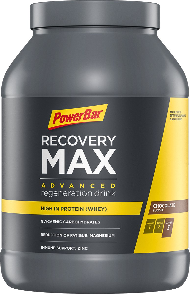 Goedkoopste Powerbar herstelshake | Recovery Max | Chocolate | eiwitten en koolhydraten