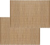 Set van 6x stuks placemats naturel bamboe 45 x 30 cm - Tafel onderleggers