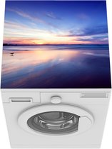 Wasmachine beschermer mat - Zonsondergang met kalme kleuren op het strand - Breedte 60 cm x hoogte 60 cm