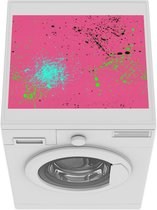 Wasmachine beschermer - Wasmachine mat - Patronen - Verf - Abstract - Roze - 55x45 cm - Droger beschermer