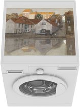 Wasmachine beschermer mat - Achterbuurt te Gent - George Hendrik Breitner - Breedte 55 cm x hoogte 45 cm