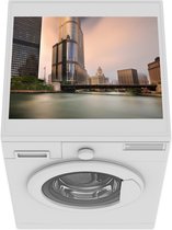 Wasmachine beschermer mat - bewolking boven de Trump International Hotel and Tower - Breedte 55 cm x hoogte 45 cm