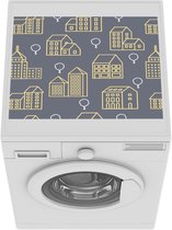 Wasmachine beschermer mat - Patronen - Gebouwen - Goud - Breedte 55 cm x hoogte 45 cm