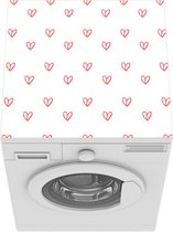 Wasmachine beschermer mat - Valentijnsdag cadeau - Hart - Romantisch - Patronen - Breedte 60 cm x hoogte 60 cm