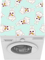 Wasmachine beschermer mat - Pasen - Patronen - Dieren - Breedte 60 cm x hoogte 60 cm