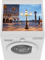 Wasmachine beschermer mat - Lantaarnpaal - Plein - Venetië - Breedte 55 cm x hoogte 45 cm