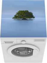 Wasmachine beschermer mat - Minimalistische natuur - Breedte 60 cm x hoogte 60 cm