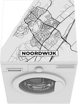 Wasmachine beschermer - Wasmachine mat - Stadskaart - Noordwijk - Grijs - Wit - 60x60 cm - Droger beschermer - Plattegrond