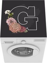 Wasmachine beschermer mat - de letter G met een bloem - Breedte 60 cm x hoogte 60 cm