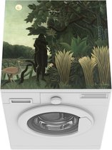 Wasmachine beschermer mat - De slangenbezweerster - schilderij van Henri Rousseau - Breedte 60 cm x hoogte 60 cm